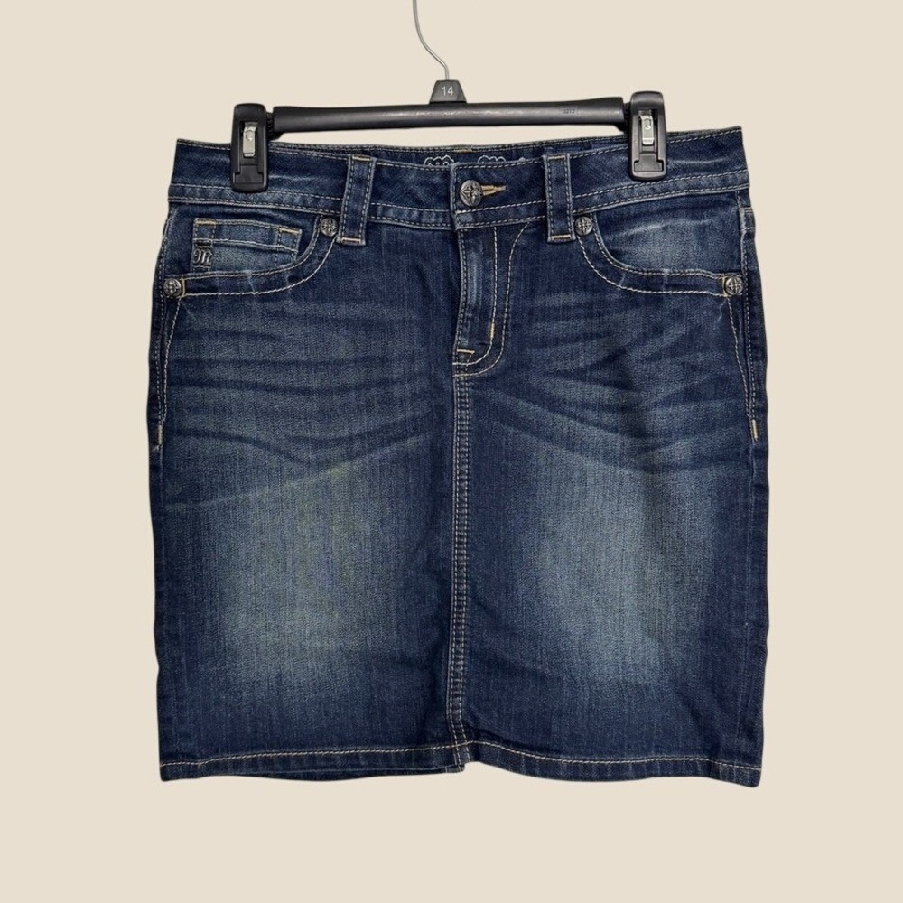 Miss Me Size 29 Signature Mid Denim Jean Skirt Made in USA